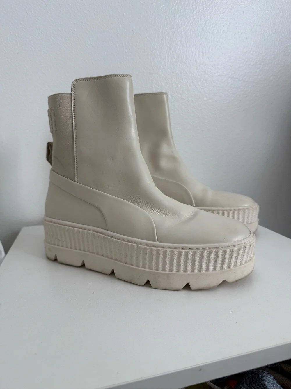 Puma Fenty by Rihanna Cream Platform Ankle Boots